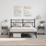 vidaXL Noptiere, 2 buc., gri sonoma, 40x35x50 cm, lemn compozit 830649