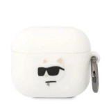 Cumpara ieftin Husa Karl Lagerfeld 3D Choupette Head pentru Airpods 3 White