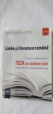 LIMBA SI LITERATURA ROMANA TEZA SUBIECT UNIC TEORIE APLICATII SUGESTII REZOLVARE foto