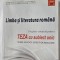 LIMBA SI LITERATURA ROMANA TEZA SUBIECT UNIC TEORIE APLICATII SUGESTII REZOLVARE