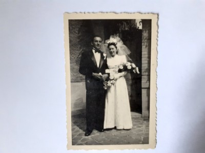 Fotografie cca 6/9 cm de nuntă cu cuplu 14 foto