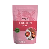 Shake proteic capsuni si cocos bio 450g Dragon Superfoods - 50% proteine