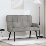 vidaXL Canapea cu două locuri Gri deschis 115 x 61 x 87 cm Catifea 42028940