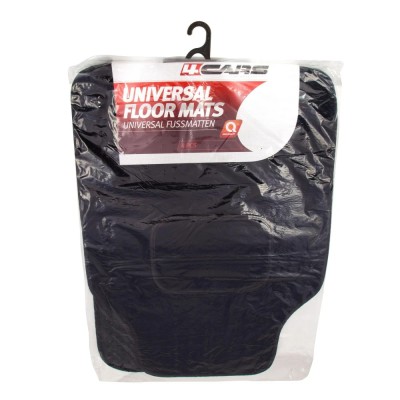 Set de covorase universale din mocheta culoare neagra, 4CARS foto