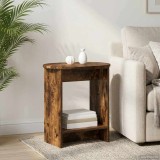 vidaXL Masă laterală Stejar fumuriu 50 x 39,5 x 55 cm Lemn prelucrat 899857