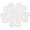 Suport pentru baloane, flippy, care formeaza o floare, cu un singur strat, pentru 6 baloane, 6x6cm, 2.7g