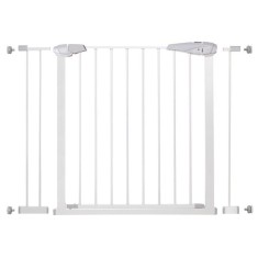 Poarta de siguranta Safety Gate pentru scari, ajustabila 97-106 cm, din otel, alba Household NewTrend
