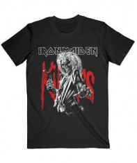 Tricou Unisex Iron Maiden Killers Eddie Large Graphic Distress foto