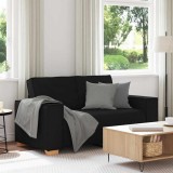 vidaXL Canapea cu 2 locuri, neagră, 160x78x84 cm, material textil 4104972