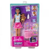 PAPUSA BARBIE MAMICA BRUNETA CU BEBELUS, Mattel