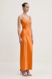 Never Fully Dressed rochie culoarea portocaliu, maxi, mulată, NFDDR1859