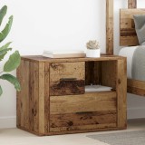 vidaXL Dulap de noapte Lemn vechi 35 x 60 x 50 cm Lemn compozit 881087