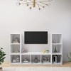 VidaXL Dulapuri TV, 2 buc., alb, 107x35x37 cm, lemn prelucrat 3079961