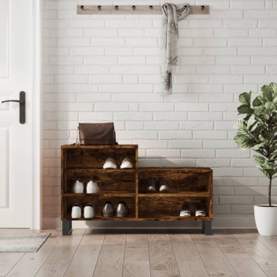 vidaXL Pantofar, stejar fumuriu, 102x36x60 cm, lemn prelucrat 831401 foto