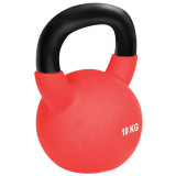 Cumpara ieftin HOMCOM Kettlebell 10KG Acoperit cu Neopren Fontă Solidă Antrenament Forță Roșu | Aosom Romania