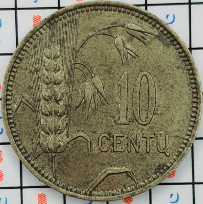 Lituania 10 centu 1925 - km 73 - A014 foto
