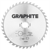 Panza ferastrau circular 40 dinti varfuri HM 250x30mm GRAPHITE 57H684 HardWork ToolsRange