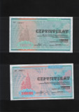 Set Ucraina 1000000 + 2000000 karbovantsiv karbovanet certificat 1992
