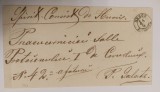 Scrisoare circulata 1863 HUSI-GALATI,tus alastru verzui