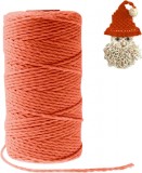 Bobina macrame Jaspond, bumbac, portocaliu, 2 mm x 100 m