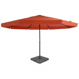 Umbrela de exterior cu baza portabila, caramiziu GartenMobel Dekor, vidaXL