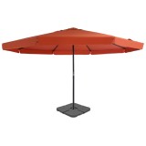 Cumpara ieftin Umbrelă de soare de grădină, bază portabilă, cărămiziu