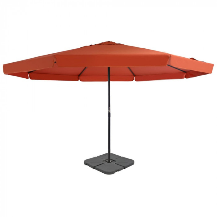 Umbrela de exterior cu baza portabila, caramiziu GartenMobel Dekor