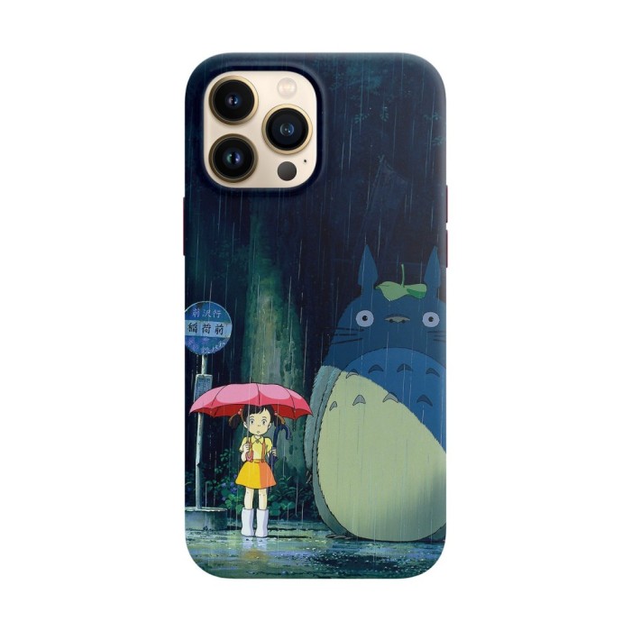 Husa compatibila cu Apple iPhone 13 model Totoro waiting for the bus, Silicon, TPU, Viceversa