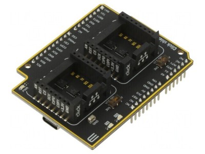 Click Shield pentru Arduino UNO - Multiadaptor mikroBUS x2, USB C foto