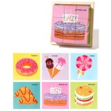 Cumpara ieftin Puzzle din Lemn cu 9 Cuburi, 6 Fete, Model Dulciuri, Joc Educativ Montessori pentru Copii 4-6 Ani, 11 x 11 x 3.2 cm, Multicolor