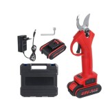 Cumpara ieftin Foarfeca electrica cu 2 Acumulatori, Fără Fir, DEPOX&reg;, Lamă Otel Carbon, 5000 mAh, Roșu