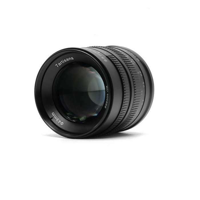 Obiectiv manual 7Artisans 55mm F1.4 negru pentru Olympus si Panasonic MFT M4/3-Mount