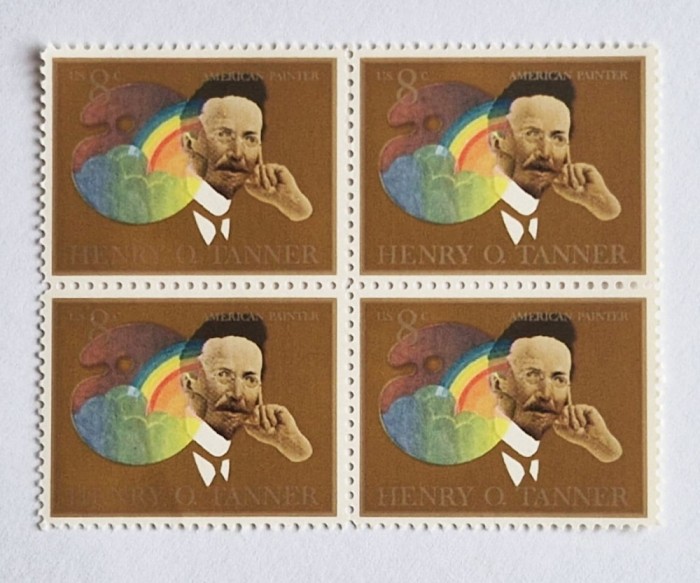 4 timbre Statele Unite bloc de 4 val. MNH 1973 HENRY TANNER 8 c. _Scott 1486