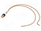 Lampă LED convexă portocalie 230VAC &Oslash;10mm POLAM-ELTA
