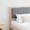 VidaXL Tăblie tapițată Maro 180 cm Lemn de pin masiv și stofă 879049