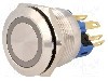 Intrerupator anti-vandalism, ON-(ON), &Oslash;22mm, ONPOW - GQ22-11E/G/24V