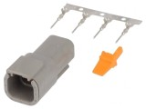 Conector cablu-cablu DTM mufă PIN 4 crimpat
