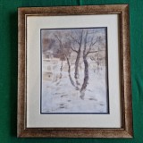 Cumpara ieftin RADINSCHI CONSTANTIN - PEISAJ DE IARNA - acuarela anii '80