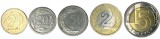 POLONIA LOT / SET 5 buc : 2 + 20 + 50 Groszy + 2 + 5 Zloti 2010 , VF, Europa, Cupru-Nichel