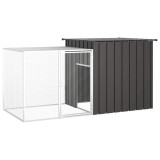 Cumpara ieftin Cotet pentru pasari, antracit, 200x91x100 cm, otel galvanizat