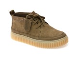 Ghete CLARKS kaki, TORHILL LACE HI, din nabuc