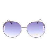 Ochelari de soare cu rama aurie si lentile albastre UV 400