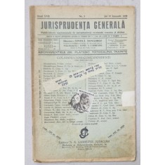 JURISPRUDENTA GENERALA , PUBLICATIUNE SAPTAMANALA DE JURISPRUDENTA ROMANA SI STREINA , NR.3, 1939