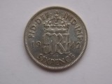 SIX PENCE 1942 GBR-argint