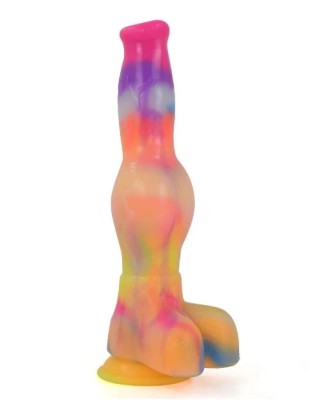 Dildo Luminous Wild Dog, Fosforescent, Silicon Lichid, 28 cm foto