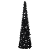 Cumpara ieftin Brad de Crăciun artificial tip pop-up, negru, 180 cm, PET