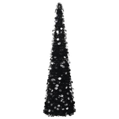 Brad de Crăciun artificial tip pop-up, negru, 180 cm, PET foto