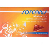 Cumpara ieftin Sofcanis Caine &amp; Pisica Hepatique, 25 mg/ 60 comprimate