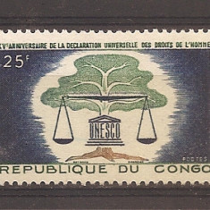 Congo 1963 - A 15-a aniversare a Declarației Drepturilor Omului, MNH