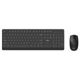 Kit Tastatura + Mouse OptimX Pro KM501W , High Quality, Slim, Silent click, Graphite black, US Layout, Wireless 2.4GHz NewTechnology Media
